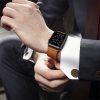 Apple Watch valódi bőrből készült óraszíj - Tech-Protect Leatherfit -           42/44/45/49 mm - barna