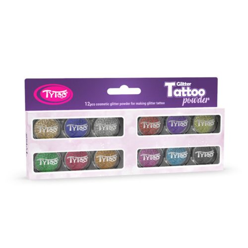 Tytoo Csillámpor szett - TOP színek - 12 x 2,5 ml (TY50087)