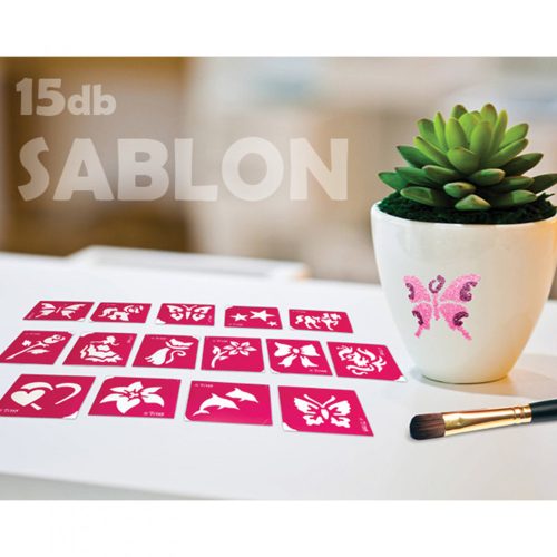Sablon szett - lányoknak - 15 db-os (TY50106)