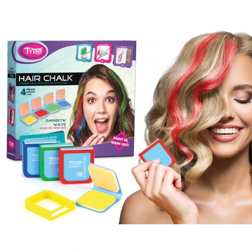 Hajszínező kréta - 4 szín - Rainbow wave (TY50108)