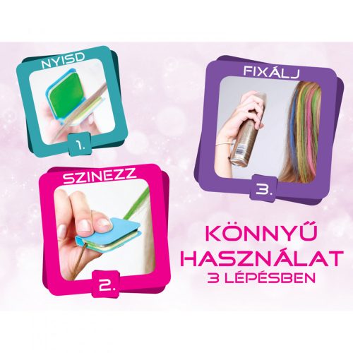 Hajszínező kréta - 4 szín - Rainbow wave (TY50108)