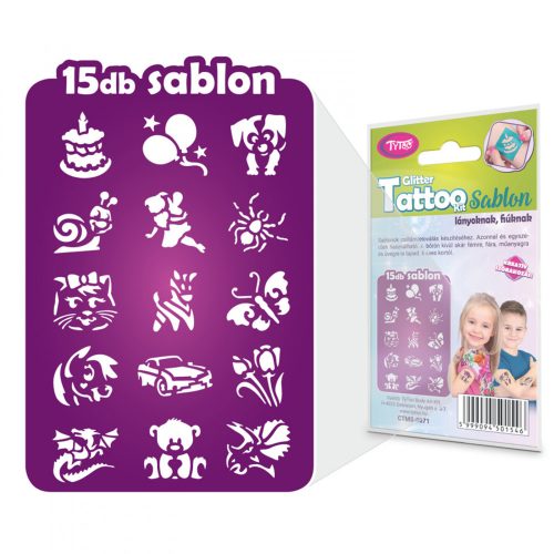 Sablon szett - szülinapos - 15 db-os (TY50154)