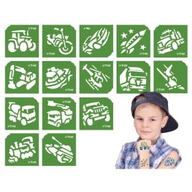 Sablon szett - járművek - 15 db-os (TY50155)