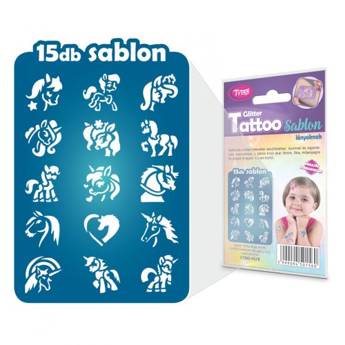 Lovak és Unikornisok sablon szett - 15 db-os (TY50156)