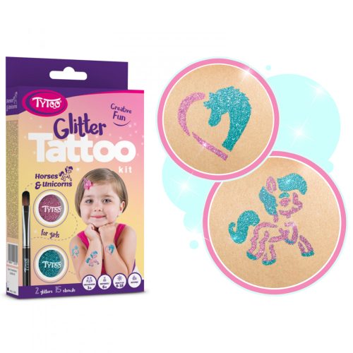 Tytoo lovak és unikornisok csillámtetoválás szett (TY50179)
