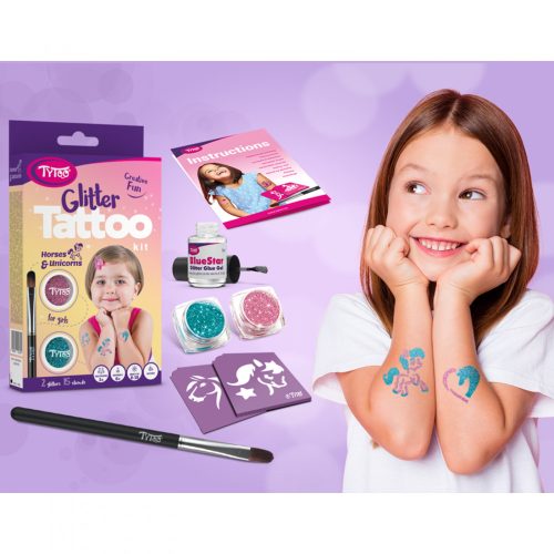 Tytoo lovak és unikornisok csillámtetoválás szett (TY50179)