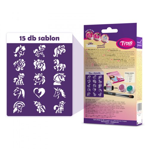 Tytoo lovak és unikornisok csillámtetoválás szett (TY50179)