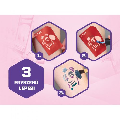 TyToo Paw Patrol lányos csillámtetoválás szett (TY50210)