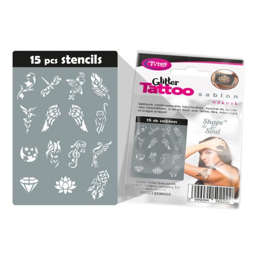 Női sablon szett - 15 db-os (TY50222)