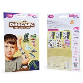   Tytoo Dinoszauruszos tetoválás matrica szett - 40 db / csomag (TY50270)