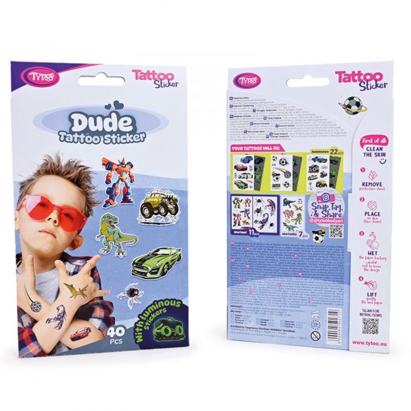 Tytoo Dude tetoválás matrica szett - 40 db / csomag (TY50271)