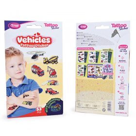   Tytoo Járművek tetoválás matrica szett - 53 db / csomag (TY50272)