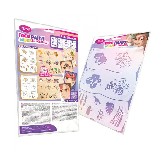 Tytoo Mosaic Arcfestő Sablon - dínó - terepjáró - 3 db / csomag (TY50561)