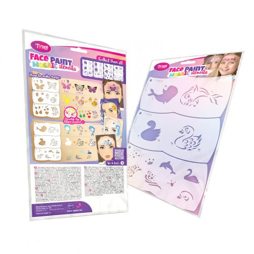 Tytoo Mosaic Arcfestő Sablon - delfin - hattyú - 3 db / csomag (TY50565)