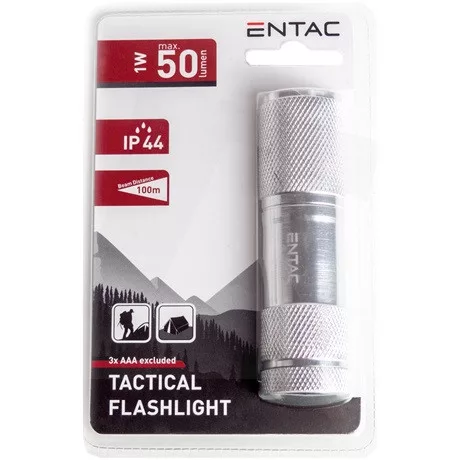 Entac EFL-9L-1W-S elemlámpa 1w 9led alu ezüst 3xaaa nt.
