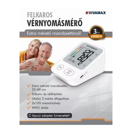 Vivamax C03A vérnyomásmérő felkaros