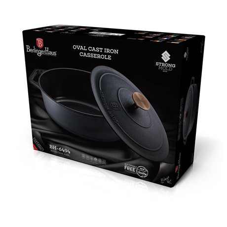 Berlinger Haus BH/6494 ovális öntöttvas pecsenyesütő, 30 cm