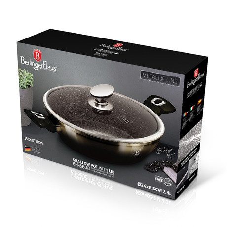 Berlinger Haus BH/6608 alacsony lábas fedővel, 24 cm