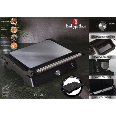 Berlinger Haus BH/9136 elektromos grill rozsdamentes acél