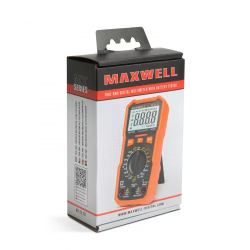 Maxwell-Digital Digitális multiméter, elem teszterrel + munkalámpa funkcióval (25221)
