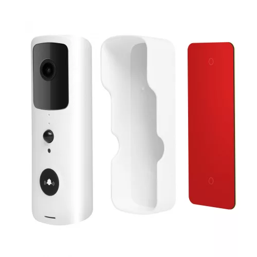 Smart Wi-Fi-s videó kaputelefon szett - akkumulátoros - MicroSD, FHD, PIR - fehér (55386WH)