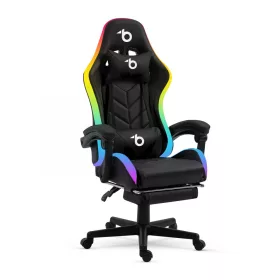   RGB LED-es gamer szék - karfával, párnával - fekete (BMD1115BK)
