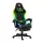 RGB LED-es gamer szék - karfával, párnával - fekete / zöld (BMD1115GR)