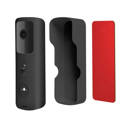 Smart Wi-Fi-s videó kaputelefon szett - akkumulátoros - MicroSD, FHD, PIR - fekete (55386BK)