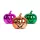 Family Halloween-i tök dekoráció - fényes - 6 cm - 3 szín / csomag (58180)