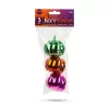 Family Halloween-i tök dekoráció - fényes - 6 cm - 3 szín / csomag (58180)
