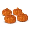 Family Halloween-i tök dekoráció - 5,2 cm - habszivacs - glitteres - 4 db / csomag (58188)