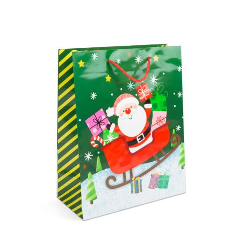 Family Karácsonyi ajándéktasak - papír - 265 x 127 x 330 mm - 4 féle / csomag - 12 db / csomag (58298)