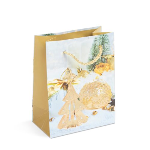 Family Karácsonyi ajándéktasak - papír - 114 x 64 x 146 mm - 4 féle / csomag - 12 db / csomag (58299)