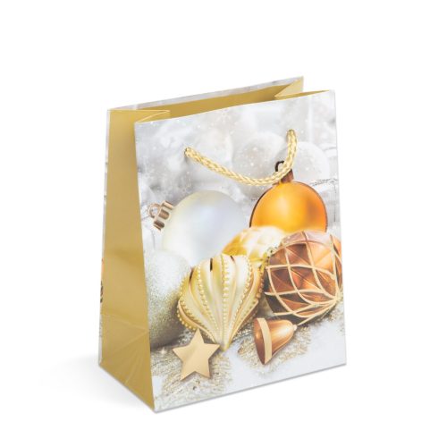 Family Karácsonyi ajándéktasak - papír - 114 x 64 x 146 mm - 4 féle / csomag - 12 db / csomag (58299)