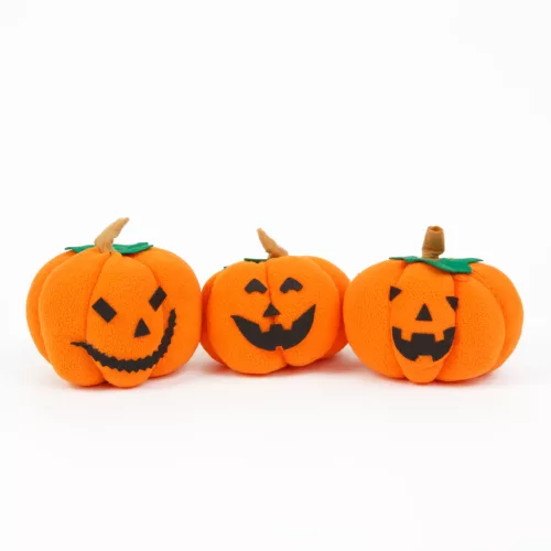 Family Halloween-i tök dekoráció - 10 x 10 x 11 cm - 3 féle - 3 db / csomag (58338)