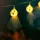 Halloween-i LED-es fényfüzér - szellem - 10 LED - 2 x AA - 0,9 m (56533B)