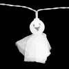 Halloween-i LED-es fényfüzér - szellem - 10 LED - 2 x AA - 0,9 m (56533B)
