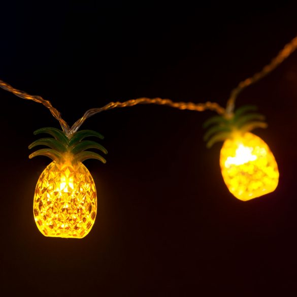 Family LED fényfüzér - ananász - 1,65 m - 10 LED - melegfehér - 2 x AA (58219B)