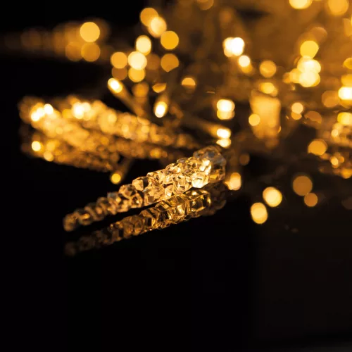 Family LED-es fényfüggöny - jégcsappal - 3,5 x 0,7 m - 180 melegfehér LED - IP44 (58915)