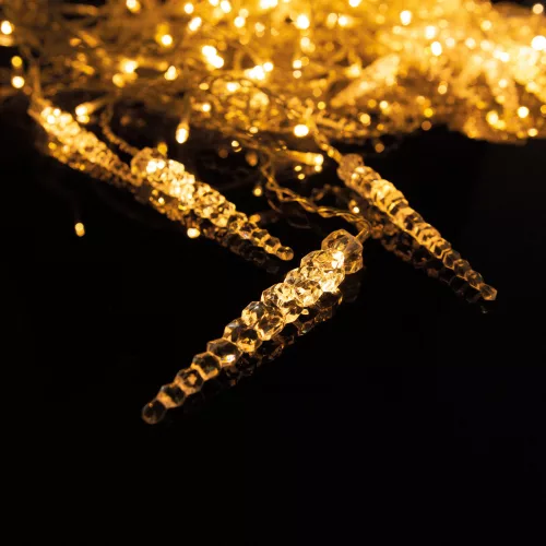 Family LED-es fényfüggöny - jégcsappal - 3,5 x 0,7 m - 180 melegfehér LED - IP44 (58915)