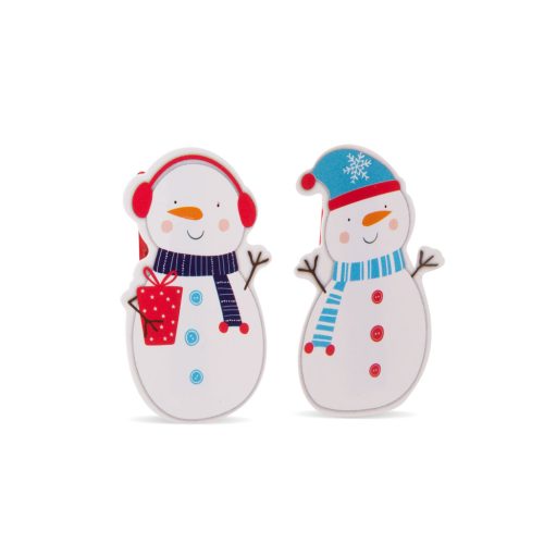 Family Karácsonyi csipesz szalaggal - hóember - 22 x 35 mm - 18 db, 2 m / csomag (58526B)