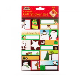   Family Karácsonyi ajándék matrica szett - 15,2 x 21,6 cm - 40 db / csomag (58528B)