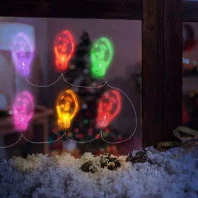   Family Karácsonyi LED-es fényfüzér - gél ablakmatrica - 6 LED - 2 x AA (58568C)