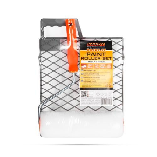 Handy Festőhenger + nyél, lehúzórács - 240 mm (11174B)