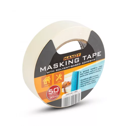 Handy Maszkolószalag - oldószeres ragasztóval - 50 m x 30 mm - fehér (11085B)