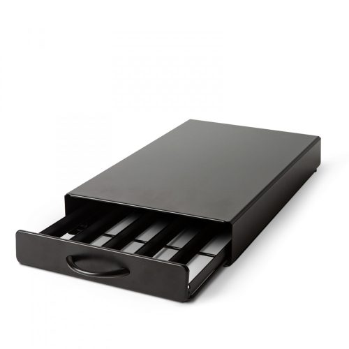 Bewello Fém kávékapszula tartó - 50 db Nespresso kapszulákhoz - 365 x 214 x 60 mm - matt fekete (BW1000A)