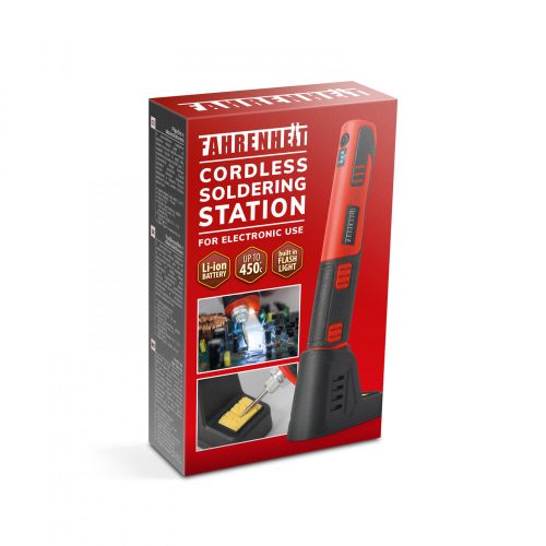 Fahrenheit Forrasztópáka - akkumulátoros, Type-C - tisztítószivaccsal (28026)