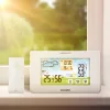 Bewello Digitális hőmérő és ébresztőóra - kültéri / beltéri - USB-s, elemes - fehér (BW2070)