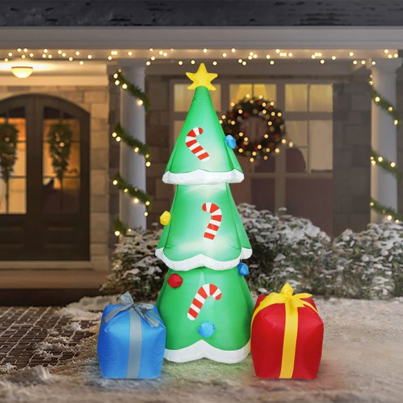 Family Felfújható karácsonyfa - 180 cm - IP44 - 12 fehér LED - 100 - 240 V (58067E)