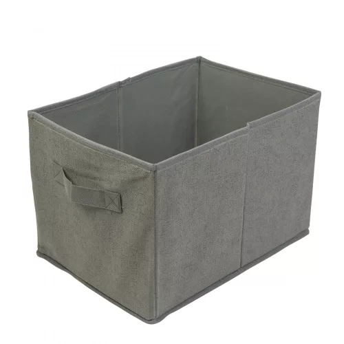 Bewello Szövet tárolódoboz - 32 x 22 x 22 cm - szürke (BW2076)